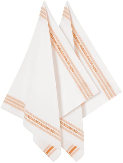 De Witte Lietaer Theedoek Dish, Oranje - 2 stuks - 65 x 70 cm - Katoen/Linnen