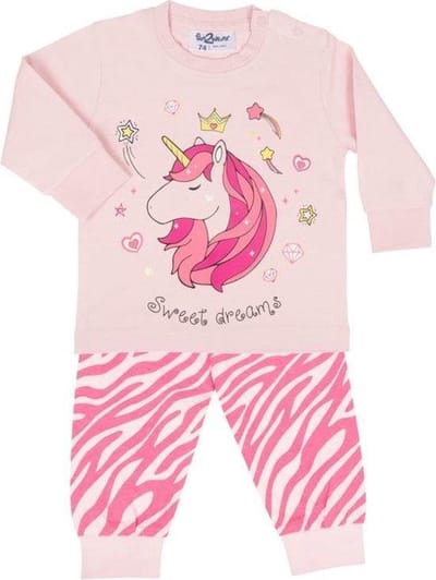 Fun2Wear sweet unicorn licht roze Maat 74