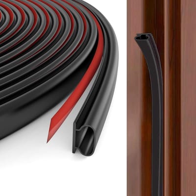 Rubber D-vormige Deurrubber Strip, 6m Zelfklevende Waterdichte Weatherstrip, Ideaal voor Kieren van 2.5mm tot 6mm, Geluidsisolatie en Energie-efficiëntie Verbetering