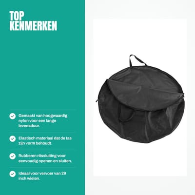 Dailygoods- Fietswieltas Duurzaam - Fietswiel Draagtassen - Pakketzakken - Racefiets/Mountainbike - Accessoires - Hoogwaardig Nylon - Wielentas