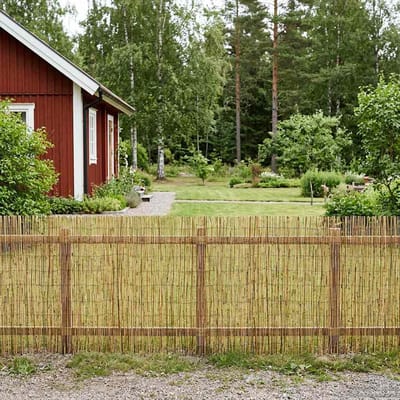 vidaXL - Tuinhek - Gecarboniseerd - 1000 - x - 90 - cm - Riet