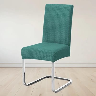 Dikke Jacquard Rugleuning Stoelhoezen T-vormig Patroon Stoelzittinghoes Elastische Eetkamerstoelbeschermer Kantoor Restaurant Universeel 1-pc
