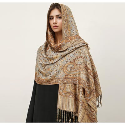 Bohemia Pashmina Hijab Sjaal Lange Moslim Kasjmier Sjaal Vrouwen Foulard Zachte Turban Hoofddoeken Voor Vrouwen Hoofdband Luxe beige