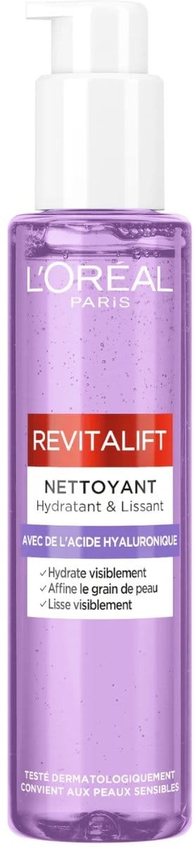 L'Oréal Paris Revitalift Filler Reinigingsgel met Hyaluronzuur - Geavanceerde formule - Verrijkt met serum-geïnspireerde ingrediënten - 150 ml