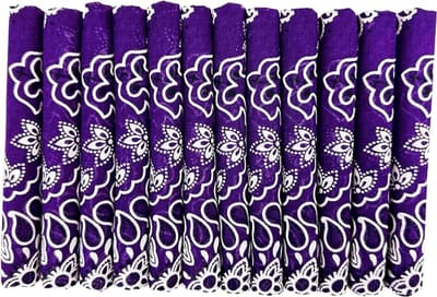 Bandana - Hoofddoek - Mondbescherming - Zakdoek - Sjaal - Paisley - Paars - Set van 12