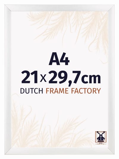 Fotolijst A4 21x29,7 cm - MDF - Wit Hoogglans - Praag