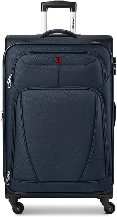 Wenger Beaumont 4 wielen Trolley L 78 cm met uitbreidingsplooi - Zachte bagage - Combinatieslot - navy