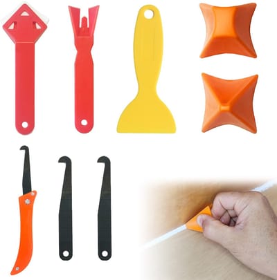 Dailygoods- Kitgereedschap 8 Stuks - Siliconen Afdichtingsgereedschap - Herbruikbaar Gereedschap - Breeuwgereedschap - Ergonomische Handgreep - Voor Keuken/Badkamer