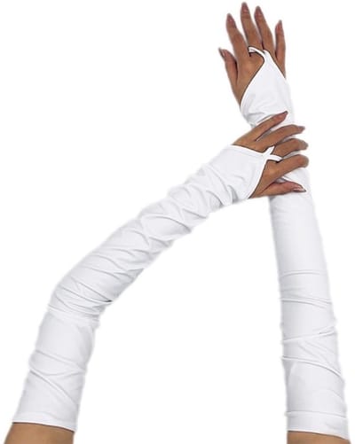 Allecto - Lakleer Lange Vingerloze Handschoenen - Sexy