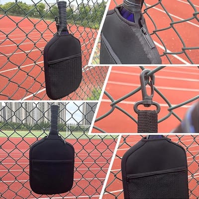 Paddlehoes - Tennisbal beschermer - Sportaccessoire - Neopreen materiaal - 28 x 205 cm - Zwart