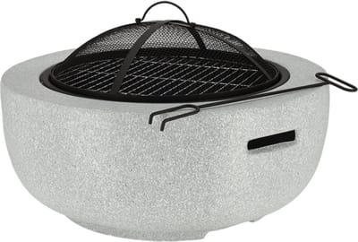 Esschert Design – Vuurschaal Beton(look) MGO L - Vuurschaal BBQ - Staal - Zwart