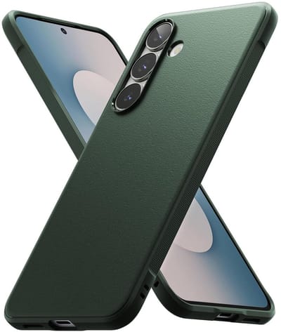 Ringke Onyx | Hoesje Geschikt voor Samsung Galaxy S25 FE | Back Cover Flexibel TPU | Militaire Standaard | Groen