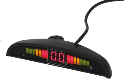 Thijox - Parkeersensor PDC Achteruitrijalarm met 4 Sensores, LED-display, DC 12V, Zilver, Parkeerhulp voor Auto's, Veilig Achteruitrijden