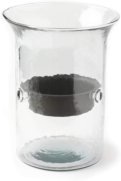 Glazen Pilaar Kandelaar - Sfeerhouder - Kaarslicht Creëren - Handgegoten Glas - 18 x 18 x 28 cm