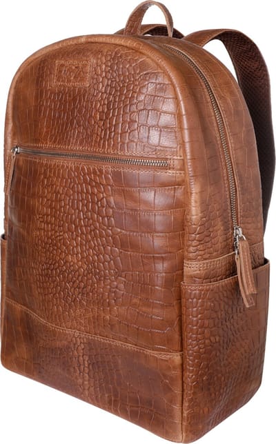 MOZZ BAGS - Luiertas Rugzak Bolton - Cognac Croco
