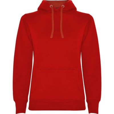 Roly Dames/Dames Urban Hooded Polycotton Sweatshirt (Rood)