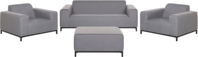ROVIGO - Loungeset voor 5 - Grijs/Zwart - Polyester