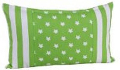 Homescapes Groene Ster Kussenhoes met Gestreepte Rand 30 x 50 cm