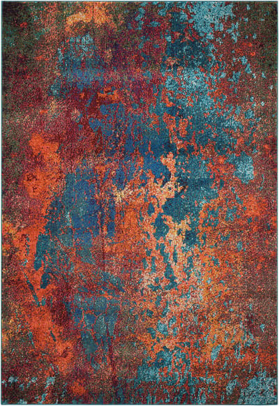 Nourison Celestial Vloerkleed - 119 x 180 cm - Veelkleurig - Rechthoekig, Loper - Synthetisch - Eetkamer, Woonkamer - Abstract - Design, Eclectisch, Modern