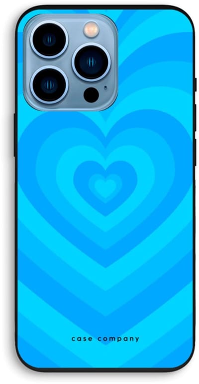 Case Company® - Hoesje geschikt voor iPhone 13 Pro hoesje - Hart Blauw - Biologisch Afbreekbaar Telefoonhoesje - Bescherming alle Kanten en Schermrand