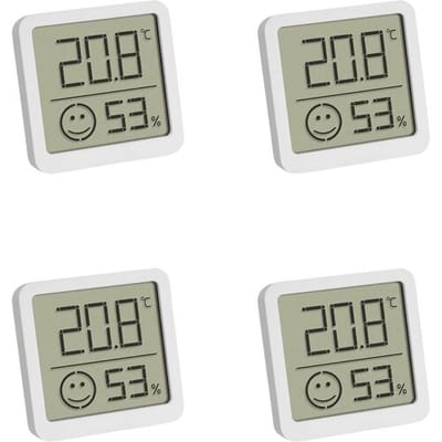 TFA Dostmann 4-pack 30.5053.02.04 Thermo- en hygrometer Wit
