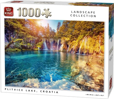 King Puzzel 1000 Stukjes (68 x 49 cm) - Plitvice Lake - Legpuzzel - Landschap - Volwassenen