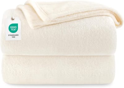 Luxe Witte Ivoor Plaid Deken 200x230 cm Zacht en Warm voor Bank en Winter