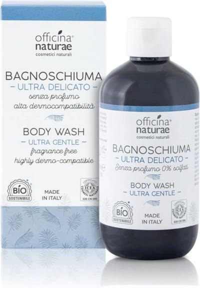 Neutral parfumvrij Douchegel hypoallergeen - biologisch, voor de gevoelige huid - Beschermend, verzachtend, vocht-inbrengend250 ml -Officina Naturae