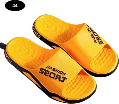 Livano Badslippers Dames & Heren - Comfortabel - Flip Flops - Sauna - Zomer - Geel - Maat 44