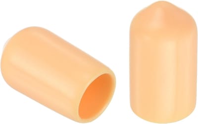 20 Stuks Ronde Rubber Doppen 5/16" (8mm) Beige Vinyl Beschermdoppen voor Schroefdraad