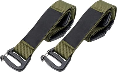 Riem met gespen - Snelverstelbare banden - Outdoor uitrusting - Betrouwbare montage - 2 stuks - Militair Groen