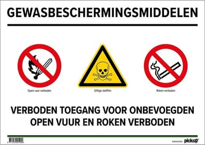 Gewasbescherming sticker - 297x420 mm A3 zelfklevend