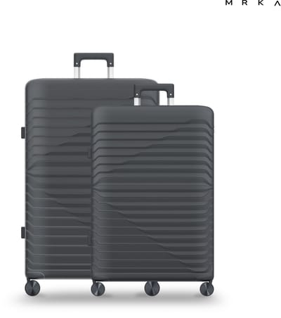 MRKA® Milano - Reiskoffer duoset - 2-delig Kofferset (M + L) - Zwart - Kofferset - Koffersets - Koffers - Reisbagage - Valies - Lichtgewicht - Polypropyleen Koffer - TSA Slot - Cijferslot - 360° Wielen - Koffers Met Wielen - 60 Liter en 91 Liter*