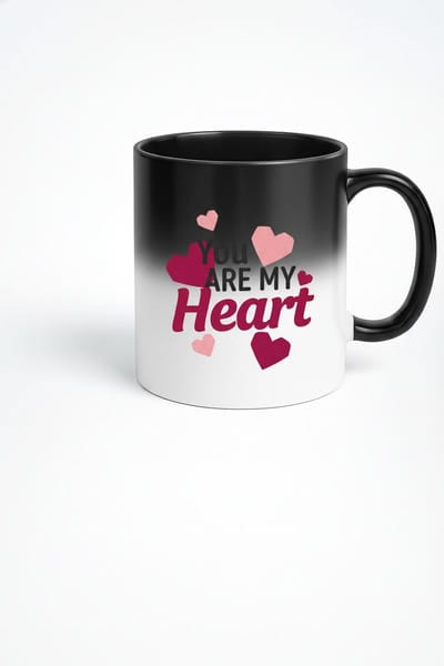 Magische Mok 'You Are My Heart' - Hittegevoelige Verrassingsmok met Hartjes Design - Valentijn Cadeau