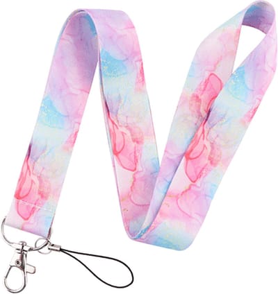 Travel Cords - Keycord Watercolor Pink - stevig lanyard - sleutelhanger - sleutelkoord - met telefoonkoord - sleutels