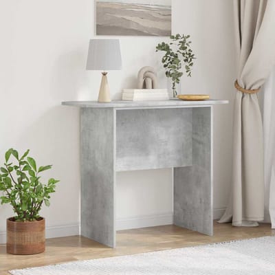 vidaXL - Wandtafel - Beton - Grijs - 93 - x - 40 - x - 75 - cm - Bewerkt - hout