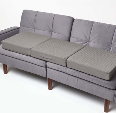 Homescapes bankkussen 150 x 50 cm voor 3-zits, grijs - groot orthopedisch zitkussen