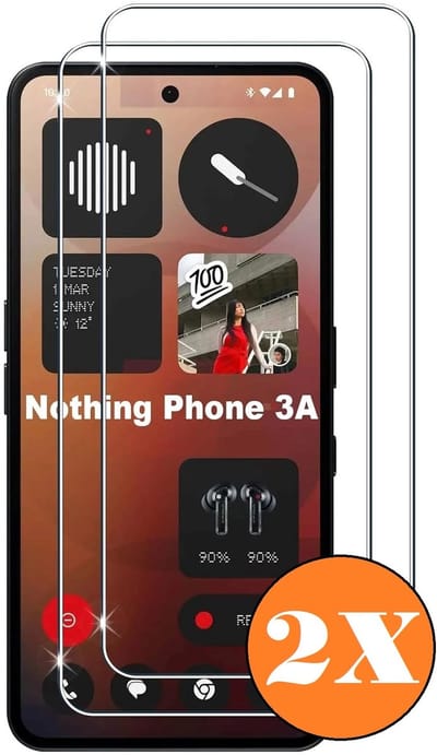 Screenprotector geschikt voor Nothing Phone 3A / 3A Pro - gehard Glas Tempered Glass - 2 Stuks