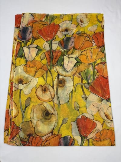 Prachtige bloemen sjaal voor de zomer van dun mooi materiaal 30% silk met 70% viscose