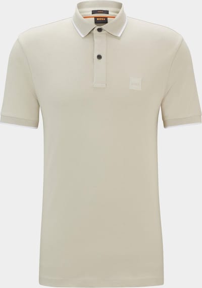 BOSS Orange Polo korte mouw Beige Passertip 10256683 01 50507699/271