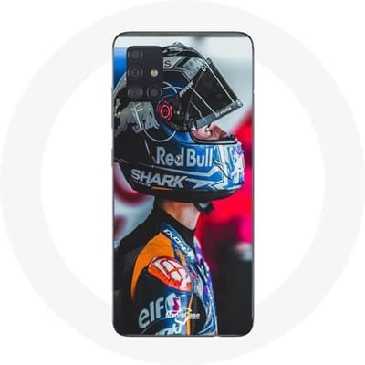 Coque maniacase pour Samsung Galaxy A51 miguel oliveira moto gp fond sombre noir
