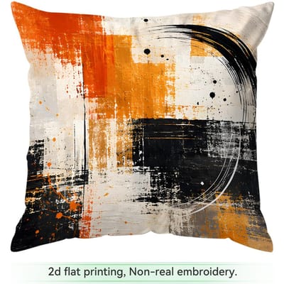 1 pièce Coussins Art Abstrait Encre Éclaboussée Housse de Coussin Housse de Coussin en Polyester Coussin d'Appoint Housse de Coussin Décoration Maison Voiture Canapé 45x45cm