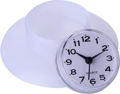 | Douche klok | Badkamer klok | Keuken klokje| Doucheklok| Wandklok| Voor in de douche |Waterbestendig | Met Zuignap | Klokje | Waterdicht |Batterij inbegrepen | Wit|