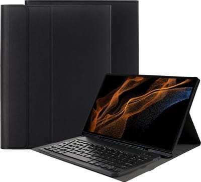 Just in Case tablet Hoes met Toetsenbord geschikt voor Samsung Galaxy Tab S8 Ultra - AZERTY Bluetooth Keyboard Case - Zwart