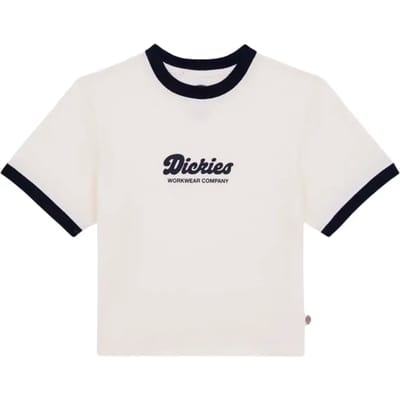Dickies Lewistown Ringer T-shirt Met Korte Mouwen Wit L Vrouw