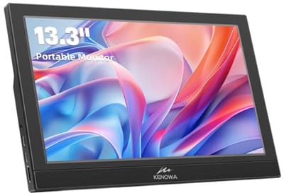 Draagbare 13,3 inch USB-C monitor met Dual Type-C/HDMI - FHD 1920 x 1080 externe IPS-scherm voor laptops, computers en consoles