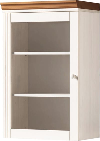 Anita-Wandkast - 1 Glasdeur - Wit/Honing