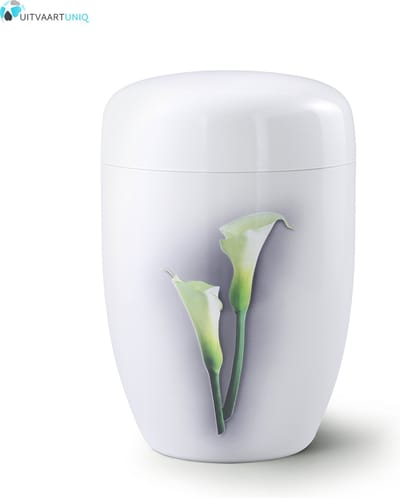 Urn Calla wit - staal