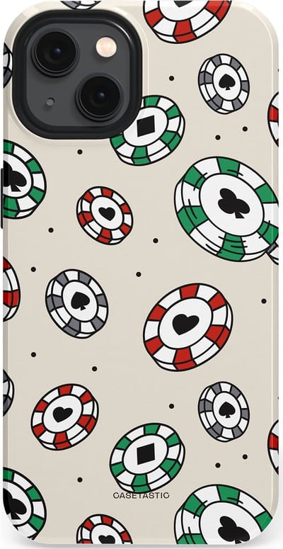 Casetastic Hoesje Geschikt voor Apple iPhone 13 Magsafe - Stijlvolle Beschermende Duo-layer Case - Casino Chips Patroon
