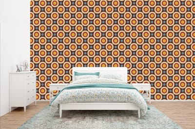 Behang - Fotobehang Retro - Vintage - Design - Cirkel - Breedte 400 cm x hoogte 240 cm